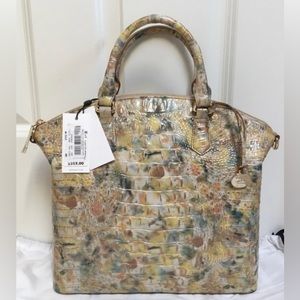 NWT Brahmin Poppy Seed Large Duxbury Satchel with Dust bag and tag